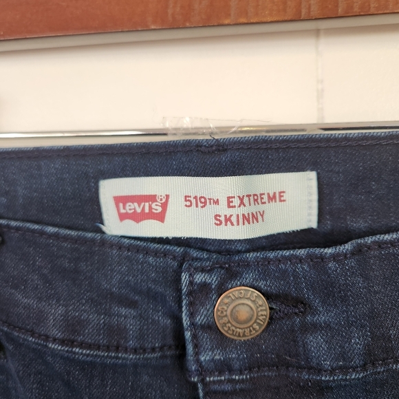 Levi’s 519 Men's Extreme Skinny Jeans Dark Wash Stretch Denim Size 30x30 - Picture 4 of 9